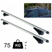 Locking Car Roof Bars Cross for Profile Flush Rails 1.35m 90kg Summit - UK Camping And Leisure
