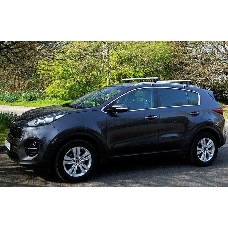 Locking Car Roof Bars Cross for Profile Flush Rails 1.35m 90kg Summit - UK Camping And Leisure
