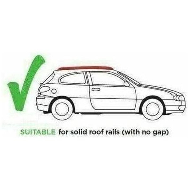 Locking Car Roof Bars Cross for Profile Flush Rails 1.35m 90kg Summit - UK Camping And Leisure