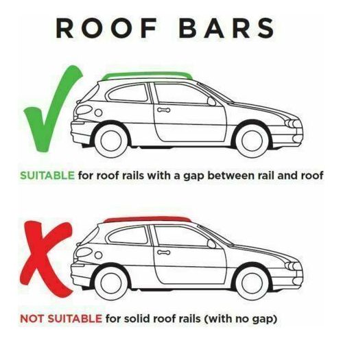 Locking Universal Aluminium Car Roof Bars Cross Rack 1.2M For Raised Rails 90kg UK Camping And Leisure