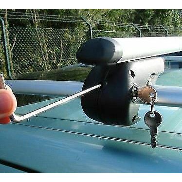 Locking Universal Aluminium Car Roof Bars Cross Rack 1.2M For Raised Rails 90kg Maypole - UK Camping And Leisure