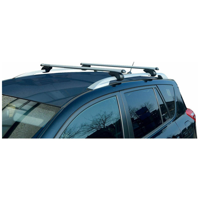 Locking Universal Aluminium Car Roof Bars Cross Rack 1.2M For Raised Rails 90kg Maypole - UK Camping And Leisure