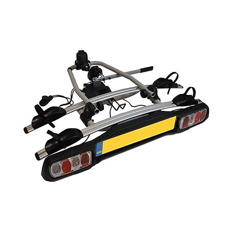 M-Way Towball Mounted Car Rear Tow Bar Cycle Holder 2 Bike Carriers with Electrics Maypole - UK Camping And Leisure