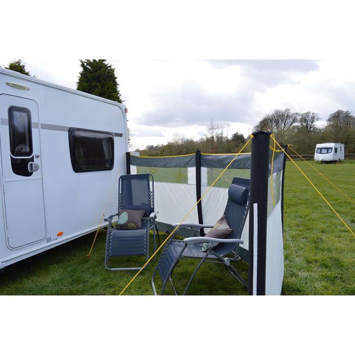 Maypole 3 Panel Inflatable Camping Windbreak with Windows L480cm x H140cm UK Camping And Leisure
