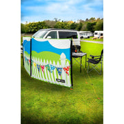 Maypole 3 Panel Poled Windbreak Summer Days 5m x 1.4m Maypole - UK Camping And Leisure
