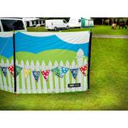 Maypole 3 Panel Poled Windbreak Summer Days 5m x 1.4m Maypole - UK Camping And Leisure