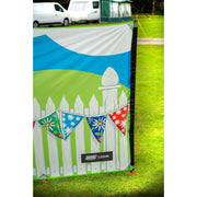 Maypole 3 Panel Poled Windbreak Summer Days 5m x 1.4m Maypole - UK Camping And Leisure