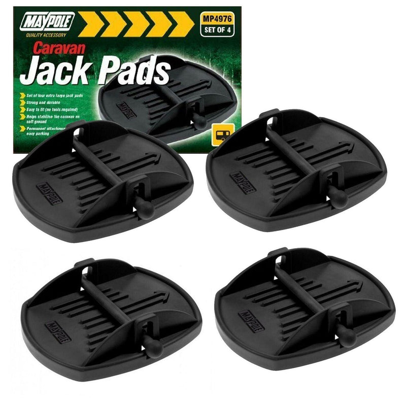 Maypole 4 x Universal Caravan Jack Pads Set Wheel Foot Leg Support Stop Leveller Maypole - UK Camping And Leisure