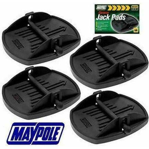 Maypole 4 x Universal Caravan Jack Pads Set Wheel Foot Leg Support Stop Leveller Maypole - UK Camping And Leisure