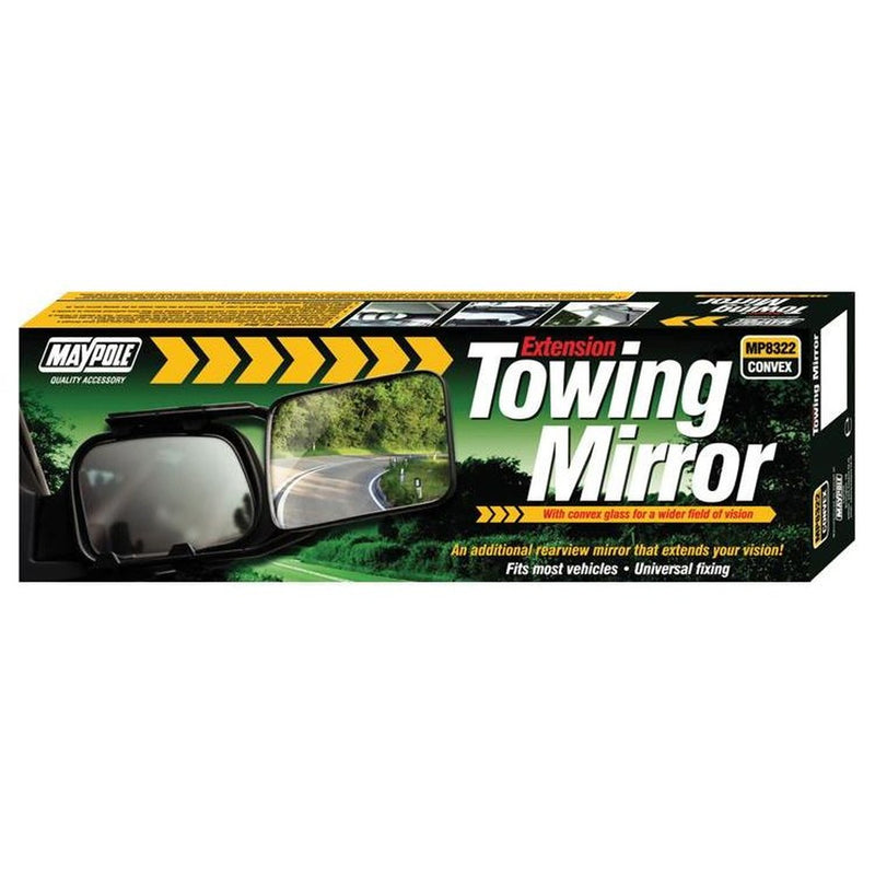 Maypole Caravan Trailer Mirror Glass Extension Towing Mirrors 8322 Convex Car Maypole - UK Camping And Leisure