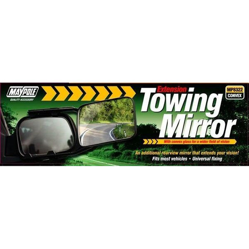Maypole Caravan Trailer Mirror Glass Extension Towing Mirrors 8322 Convex Car Maypole - UK Camping And Leisure