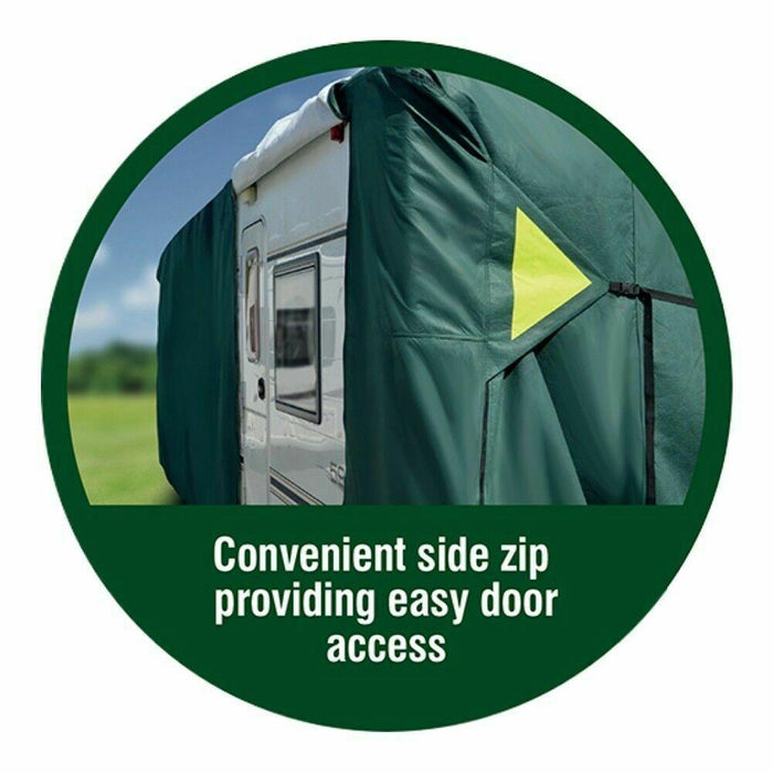 Maypole Green Caravan Cover Full 4-Ply Premium Breathable + Hitch Cover All Sizes UK Camping And Leisure
