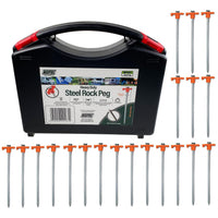 Maypole Heavy Duty Steel Rock Pegs x20 Camping Ground Pegs