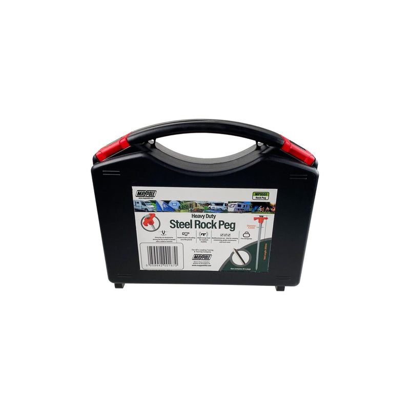 Maypole Heavy Duty Steel Rock Pegs x20 Camping Ground Pegs Maypole - UK Camping And Leisure