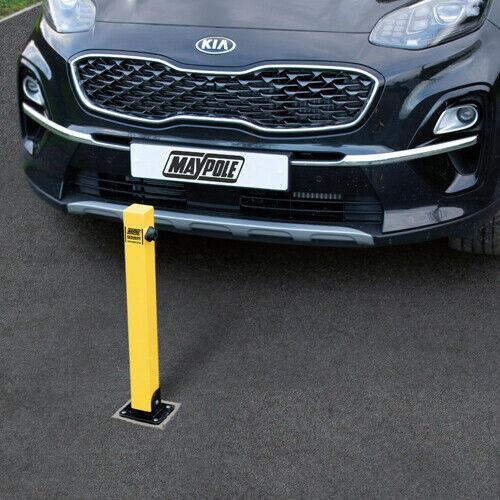 Maypole Square Security Parking Post Fold Down Bollard Lock Driveway Car Park UK Camping And Leisure