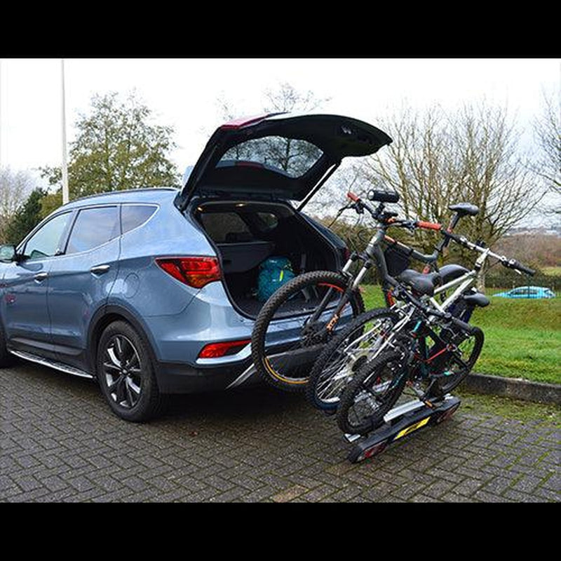 Maypole Towball Mounted Car Rear Tow Bar Cycle Holder 3 Bike Carriers 45kg Load Maypole - UK Camping And Leisure