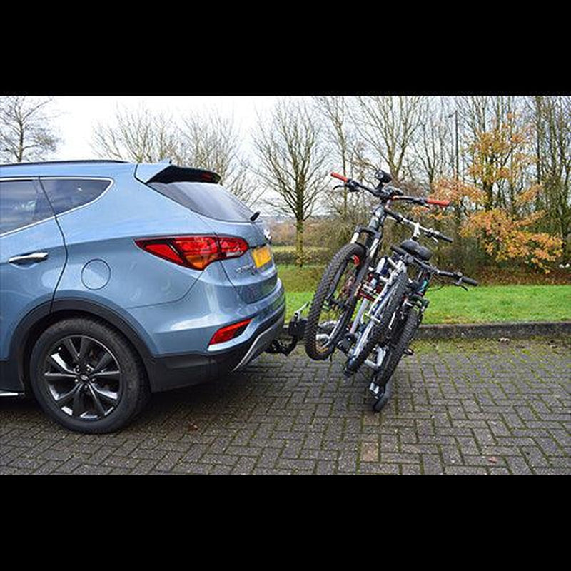 Maypole Towball Mounted Car Rear Tow Bar Cycle Holder 3 Bike Carriers 45kg Load Maypole - UK Camping And Leisure