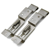 Maypole Trailer Number Plate Stainless Steel Spring Clips Holder Car Caravan x2