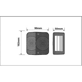 Maypole Trailer Square Rear Lamp Back Light 12v Volt MP17B Maypole - UK Camping And Leisure