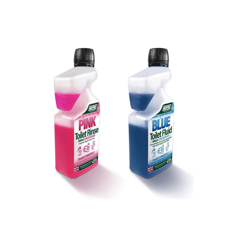 Maypole Twin Pack Toilet Fluid & Rinse Concentrate Caravan Camping Makes 4L Maypole - UK Camping And Leisure
