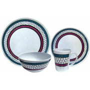 Melamine Honeycomb 16pc 100% Melamine Dinner Set For Caravan Camping Leisurewize - UK Camping And Leisure