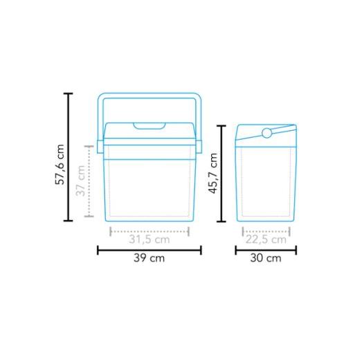 Mestic Themo Electric Compact Cool Box 28 Litre MTEC-28 12V/230V Mestic - UK Camping And Leisure