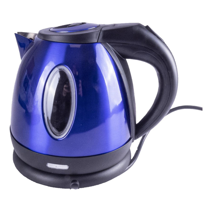 Metallic Blue Low Power 1.2L 750W Cordless Kettle UK Camping And Leisure