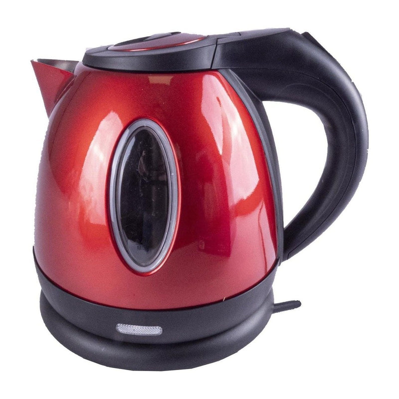 Metallic Red Compact Low Power 1.2L 750W Cordless Kettle Caravan Camper Van RV Powerpart - UK Camping And Leisure