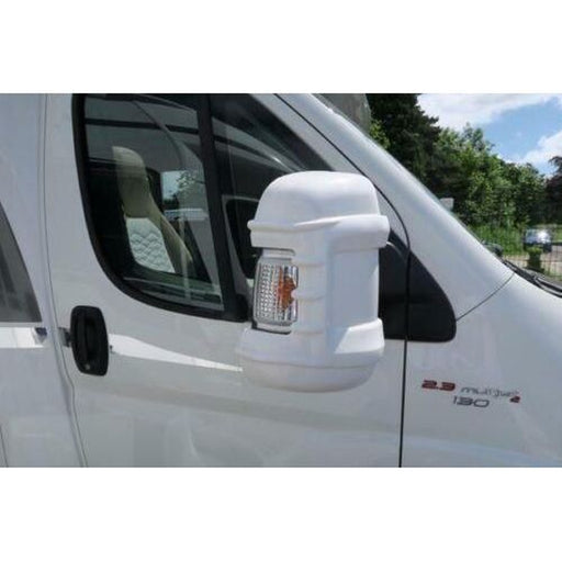 Milenco Mirror Protectors Ducato Boxer Relay Long Arm White Pair (new Model) Milenco - UK Camping And Leisure