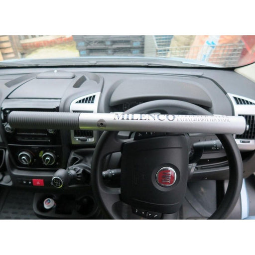 Milenco Motorhome Car Van High Security Silver Steel Steering Wheel Lock + 6804 UK Camping And Leisure