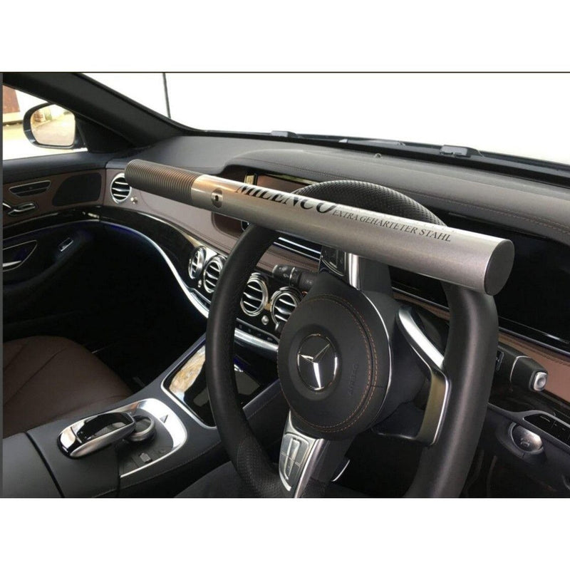 Milenco Motorhome Car Van High Security Silver Steel Steering Wheel Lock + 6804 Milenco - UK Camping And Leisure