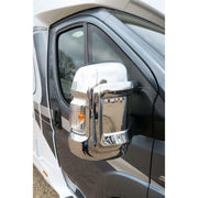 Milenco Short Arm Chrome Mirror Covers for Fiat Ducato, Peugeot Boxer, Citroen Relay Van/Motorhome Milenco - UK Camping And Leisure