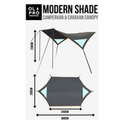 OLPRO Modern Shade Campervan Canopy - Orange Olpro - UK Camping And Leisure