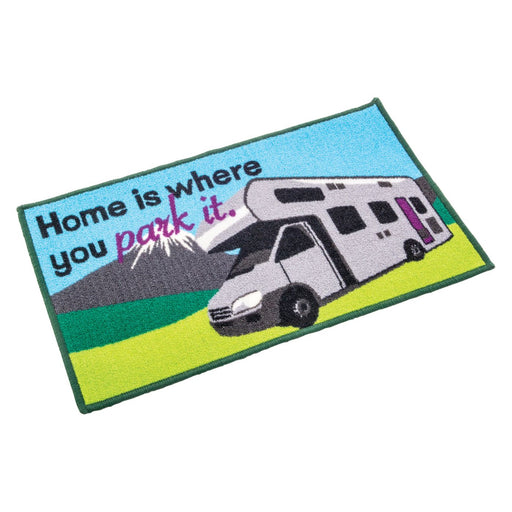 Motorhome Home Is Where You Park It Indoor Door Mat Washable 40 x 70cm C0051N Quest - UK Camping And Leisure