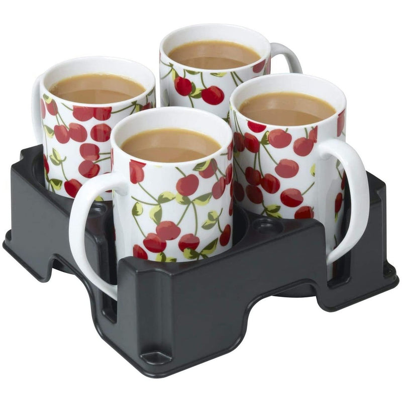 Muggi Multi Cup & Mug Holder Black Motorhome Caravan Boat Home Office Muggi - UK Camping And Leisure