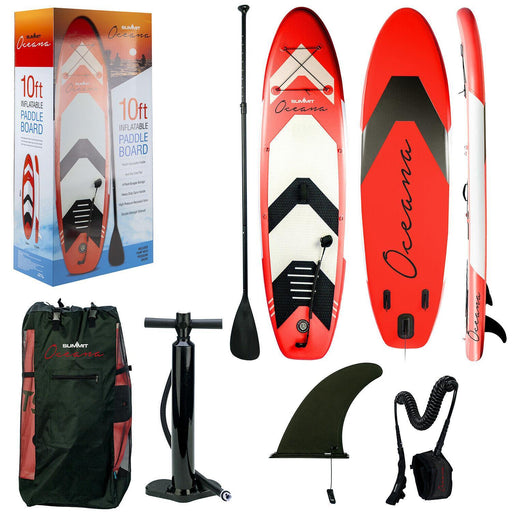Oceana 10FT Inflatable Stand Up Paddle Board Kit Red UK Camping And Leisure