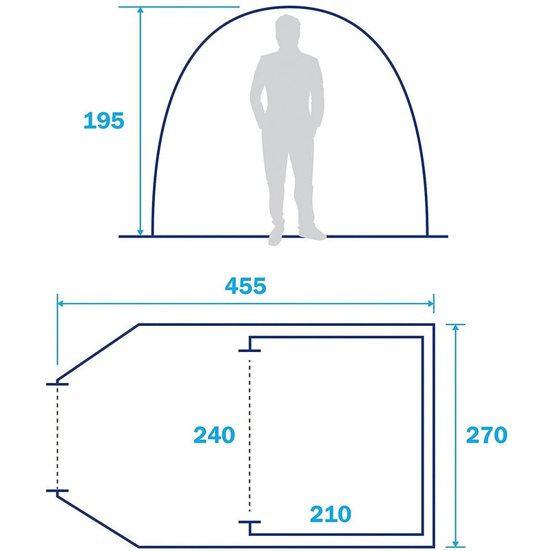 Olympus Air 4 Person Inflatable Tent with Pump and Carry Bag Leisurewize - UK Camping And Leisure