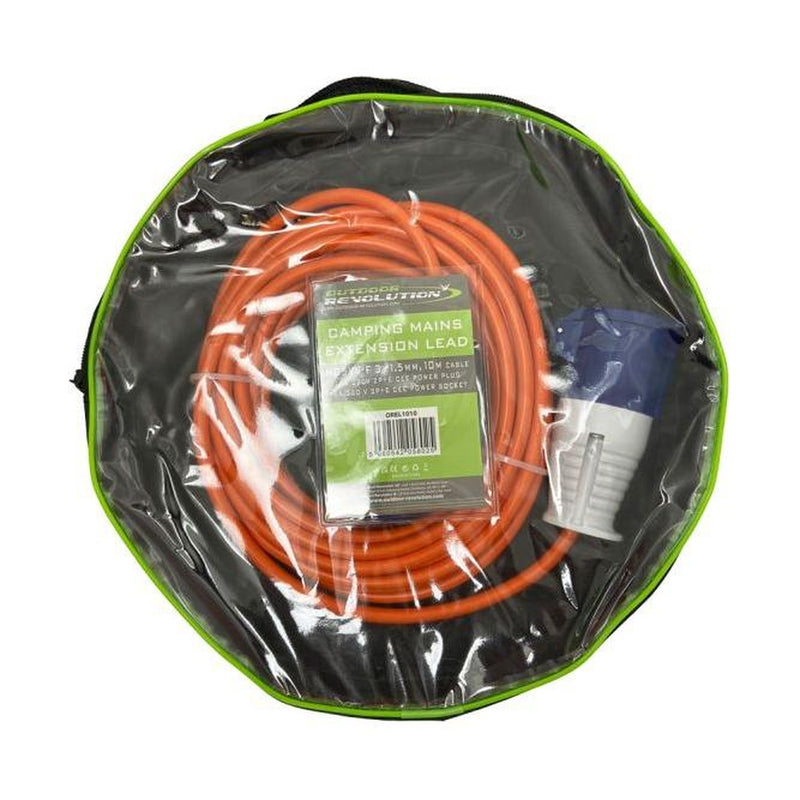 Outdoor Revolution Camping Mains Extension Lead 10m 1.5mm 16A Outdoor Revolution - UK Camping And Leisure