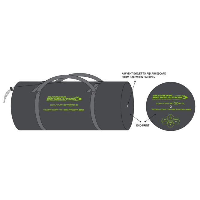 Outdoor Revolution Camp Star Top of the Pop T2 50MM Self Inflating Mat Campervan Matress