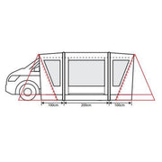 Outdoor Revolution Cayman Combo PC Mid Driveaway Awning  210-255cm Outdoor Revolution - UK Camping And Leisure