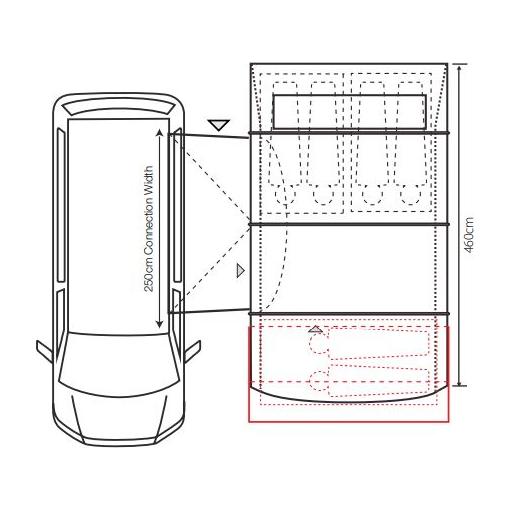 Outdoor Revolution Cayman Curl XLE F/G Poled Mid Driveaway Awning 210-255cm Outdoor Revolution - UK Camping And Leisure