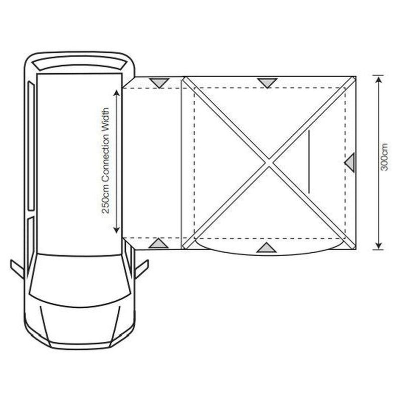 Outdoor Revolution Cayman Inflatable Air High Awning (255-305cm) Outdoor Revolution - UK Camping And Leisure