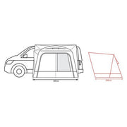 Outdoor Revolution Cayman Inflatable Air High Awning (255-305cm) Outdoor Revolution - UK Camping And Leisure