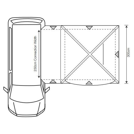 Outdoor Revolution Cayman Inflatable Air Mid Awning 220-255cm Outdoor Revolution - UK Camping And Leisure