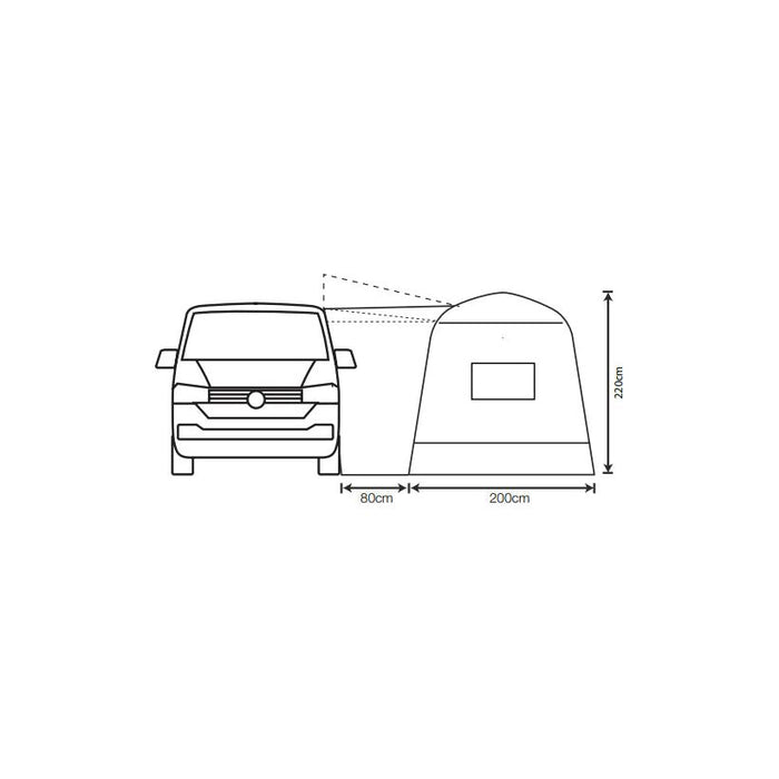 Outdoor Revolution Cayman Outhouse Handi XL LOW Top Drive Away Awning VW T4 T5 Outdoor Revolution - UK Camping And Leisure