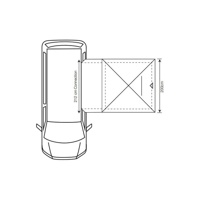 Outdoor Revolution Cayman Outhouse Handi XL LOW Top Drive Away Awning VW T4 T5 Outdoor Revolution - UK Camping And Leisure