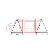 Outdoor Revolution Cayman Zip On Porch Door For Cayman Awnings Outdoor Revolution - UK Camping And Leisure