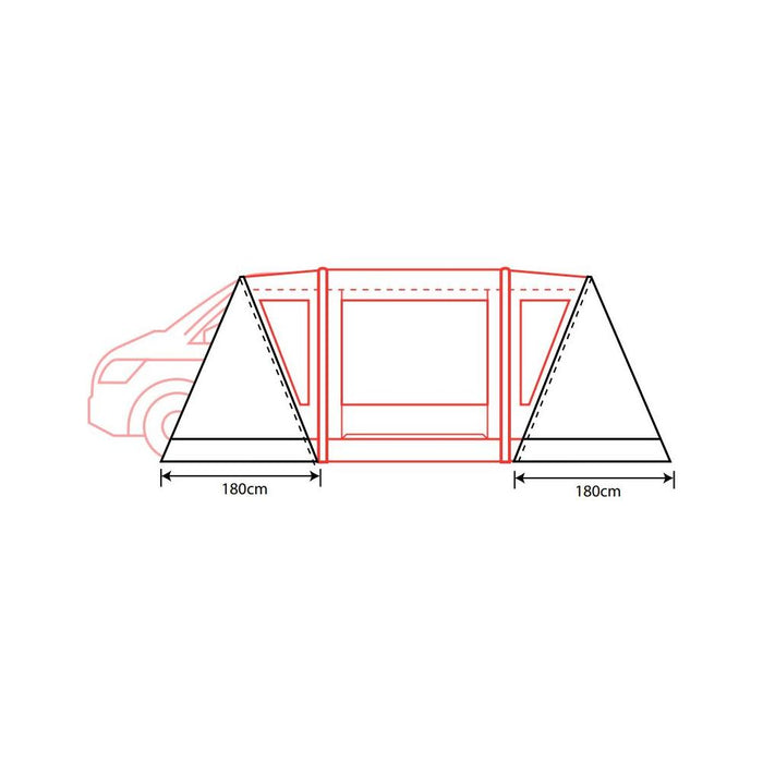 Outdoor Revolution Cayman Zip On Porch Door For Cayman Awnings UK Camping And Leisure