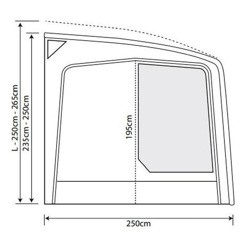 Outdoor Revolution Eclipse Pro 380L Caravan/Motorhome Awning 250-265cm Outdoor Revolution - UK Camping And Leisure