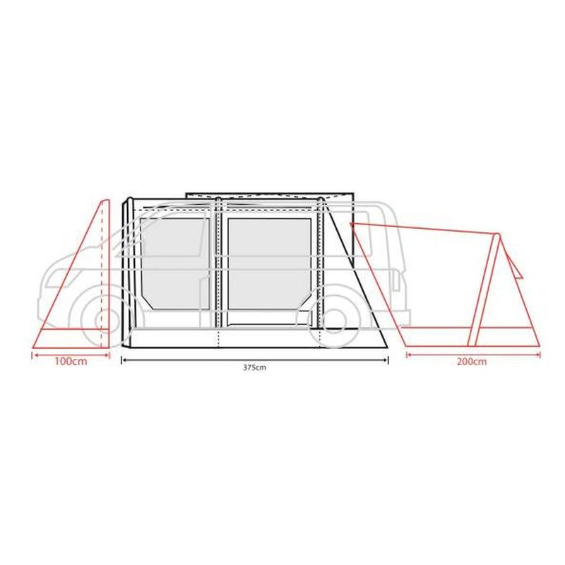 Outdoor Revolution Movelite T3E High Awning (255-305cm) Outdoor Revolution - UK Camping And Leisure